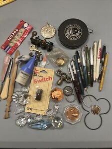 New ListingVintage junk drawer lot items advertising Smalls Older As Shown