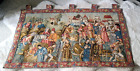 Medieval Wine Merchants Goblys  Wall Tapestry Vintage France 54X33