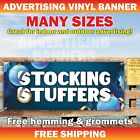Stocking Stuffers Advertising Banner Vinyl Mesh Sign CHRISTMAS Xmas Holidays