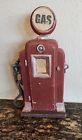 Gas Pump Decor Vintage Looking Resin Red Replica Miniature