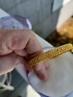 Solid 21kt pure gold mid eastern bracelet approx 17 grams from Iraq 2006 wartime