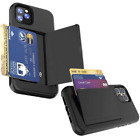 Hard Back Cover with ID Credit Card Slot Holder Wallet Case for iPhone