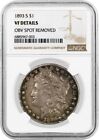 1893 S $1 Morgan Silver Dollar NGC VF Details Obverse Spot Removed Key Date Coin