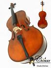 New Solid Wood Cello 1/2  Size, Good Set-up +Prelude Strings + Bow + Bag + Rosin