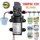 12V Water Pump 100PSI Self Priming Diaphragm High Pressure Automatic Switch USA