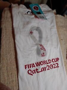 FIFA World Cup Qatar 2022 Long Sleeve White T-Shirt Small Soccer