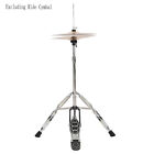 Pedal Control Style Drum High Hat Cymbal Stand with Pedal Silver & Black