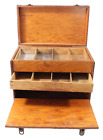 Hoffman Wooden Tackle Box Slot Car Pit Tools Storage Case Vintage USA