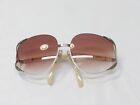 CHRISTIAN DIOR Butterfly Sunglasses W/ Silver & White Frames 2250 47 Grt Condtn