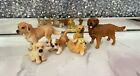 Schleich Golden Retriever Dog Retired and St Bernard Puppy (Lot of 6 Figurines)