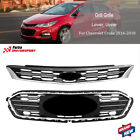 Honeycomb Style Front Bumper Upper & Lower Grille For Chevrolet Cruze 2016-2018 (For: 2017 Cruze)