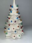 9.5” Iridescent White Ceramic Christmas Tree Mini Bulbs  ~No Light READ