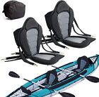 2X Kayak Seat Black Adjustable Sit On Top Canoe Back Rest Support Cushion Safety