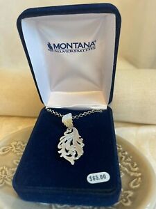 Montana Silversmiths Mountain Calling Feather Necklace New