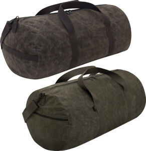 Waxed Canvas Shoulder Duffle Bag Water Resistant Large Carry Bag 24