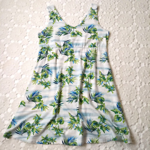 Fresh Produce Sun Dress Knit Tropical Floral Print V Neck Sleeveless XL Women