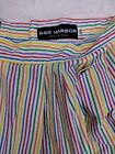 Vtg 80s Sag Harbor Sz 15/16 Cotton Skirt A Line Pastel Rainbow Stripes USA Made