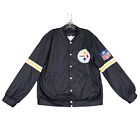 Pittsburgh Steelers Jacket Mens 3XL White Snap Front NFL Football