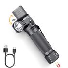 Nicron 1300 Lumens Twist 90° Rechargeable Magnetic Tactical LED Flashlight Torch