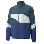 Puma Clyde Full Zip Basketball Jacket Mens Green Casual Athletic Outerwear 53419