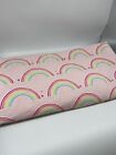 Pottery Barn Kids Duvet Cover Twin Pink Rainbow Buttons Organic Cotton