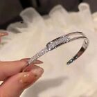 925 Silver Gypsophila Bracelet Adjustable Cuff  Bangle Women Party Jewelry Gift