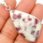Natural Pink Tourmaline in Quartz 925 Sterling Silver Pendant Jewelry P-1001