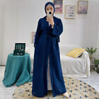 Kaftan Women Abaya Muslim Long Maxi Dress Hijab Open Cardigan Abayas Ramadan Set