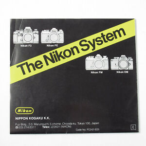 Nikon System Chart/Poster Genuine Original