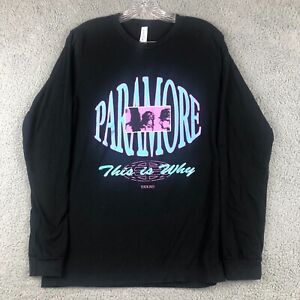 Paramore Shirt Mens Medium Black Long Sleeve This is Why Tour Band Tee Adult