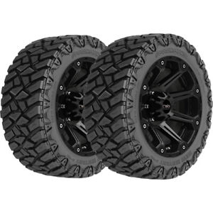 (QTY 2) 35x13.50R24LT Predator New Mutant X-MT 116Q LRF Black Wall Tires