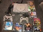 Sony Playstation 1 PS1 SCPH-7501 Console , Controllers , Cords & Games Working