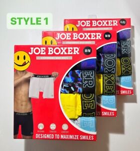 Joe Boxer Men's 4 Pack Cotton Stretch Boxer Briefs Sizes S, M, L, XL