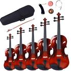 Glarry 1/8 - 4/4 Size Acoustic Violin Set Adult Student Fiddle School Band