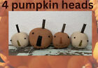 New ListingPrimitive Fall Pumpkin Head Shelf Sitters Type Handmade