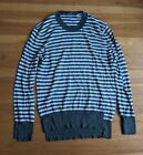 Acne SS10 striped long sleeve sweater jumper Men's Large Cotton Cashmere blend