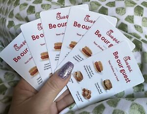 6 Chic-fil-A Be Our Guest Breakfast Gift Cards. Your Choice Of 4 Different Items