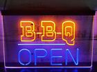 BBQ Open Neon Light Sign Dual Color Home Backyard Restaurant Decor
