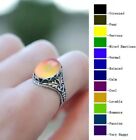 Vintage Silver Mood Ring Color Changing Oval Solitaire Women's Size 7 Gift NEW