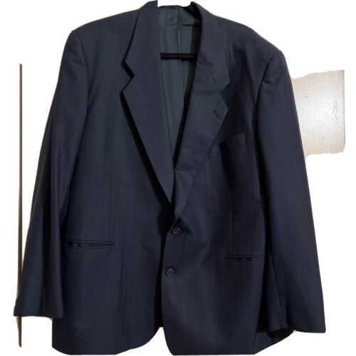Yves saint laurent Made In France blue large pin stripes blazer jacket size 46R