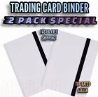 (2) PACK - 360 Pocket Trading Card Binder Side Loading Elastic WHITE 9 pokemon