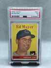 1958 Topps Baseball Ed Mayer Rookie Card #461 PSA 5 EX Chicago Cubs