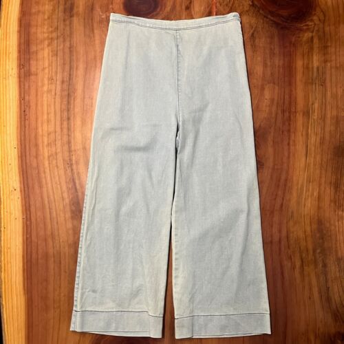 Prairie Underground Women's Denim Jeans Medium Light Wash Capri High Waist Vv6