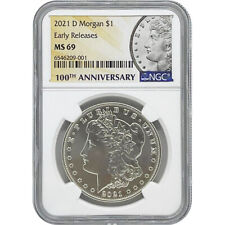 2021-D Morgan Denver mint Mark Silver Dollar Coin NGC MS69 Early Releases