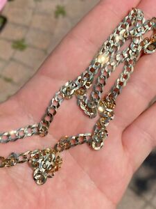 Real Solid 14k Gold Mens Ladies Curb Cuban Link Chain 5mm Necklace