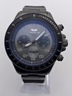 vestal Zr2 chronograph 45mm quartz mens watch black rubber strap Large 10 ATM