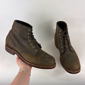Chippewa LLBean Katahdin Iron Works Engineer mens 13 D brown leather cap boots