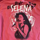 Selena Quintanilla Sweater Hoodie Size Medium Pink Bidi Bidi Bom Bom Used Stains