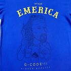 Emerica Zig-Zag T-Shirt Mens Medium Blue 420 G-Code Bryan Herman Skateboard