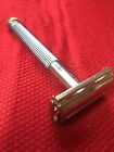 Vintage Women’s Gillette Safety Razor Blue With Stars  One Blade Included Shaver